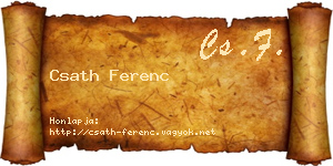 Csath Ferenc névjegykártya